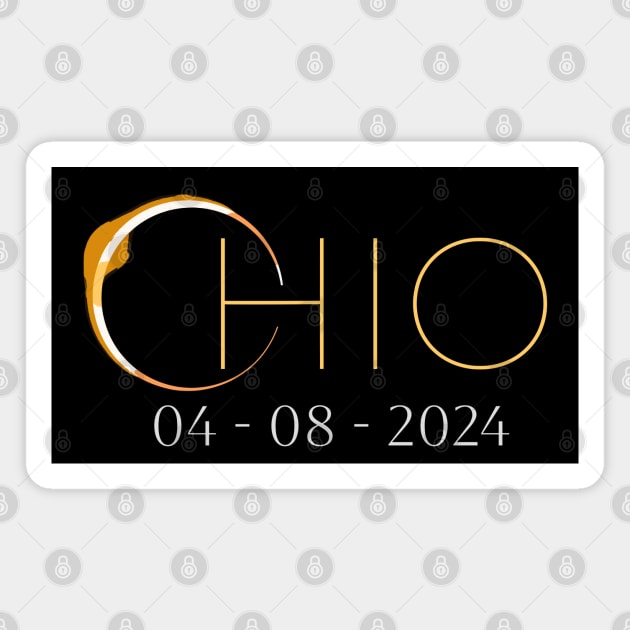 Solar Eclipse 2024 State Ohio Total Solar Eclipse Magnet by Shopinno Shirts